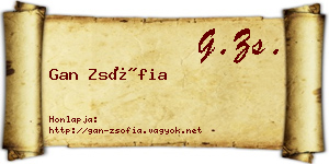 Gan Zsófia névjegykártya