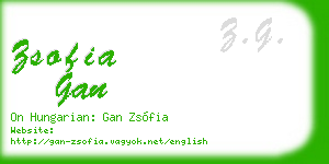 zsofia gan business card