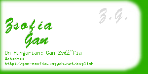zsofia gan business card